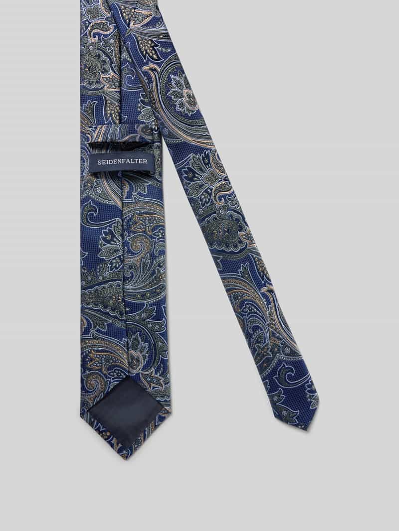 Prince Bowtie Zijden stropdas met all-over paisleystitching (7 cm)