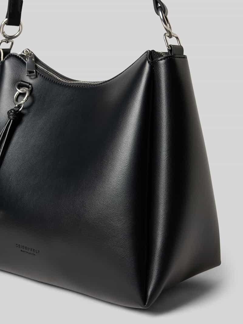 Seidenfelt Handtas met hanger model 'SANDVE MIDI HOBO'