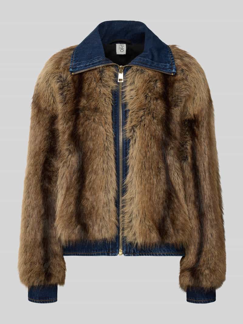 Liu Jo White Jack met imitatiebont model 'GIUBBINO DENIM SOFT'