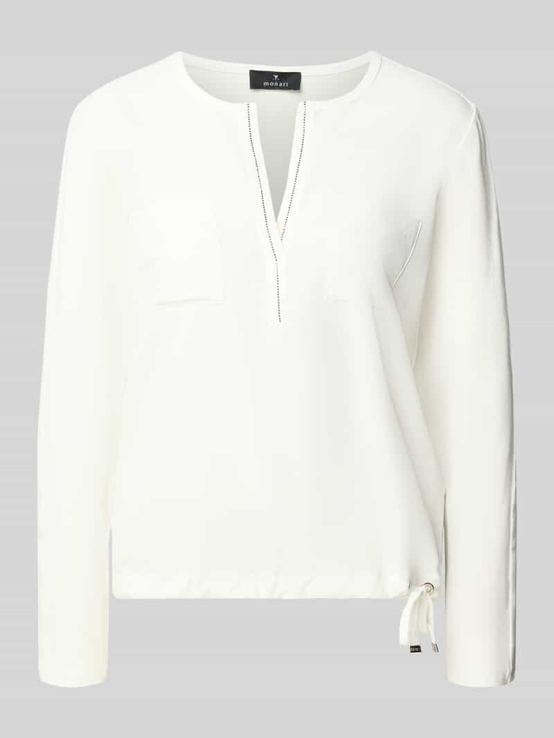 Monari Regular fit blouse met borstzakken