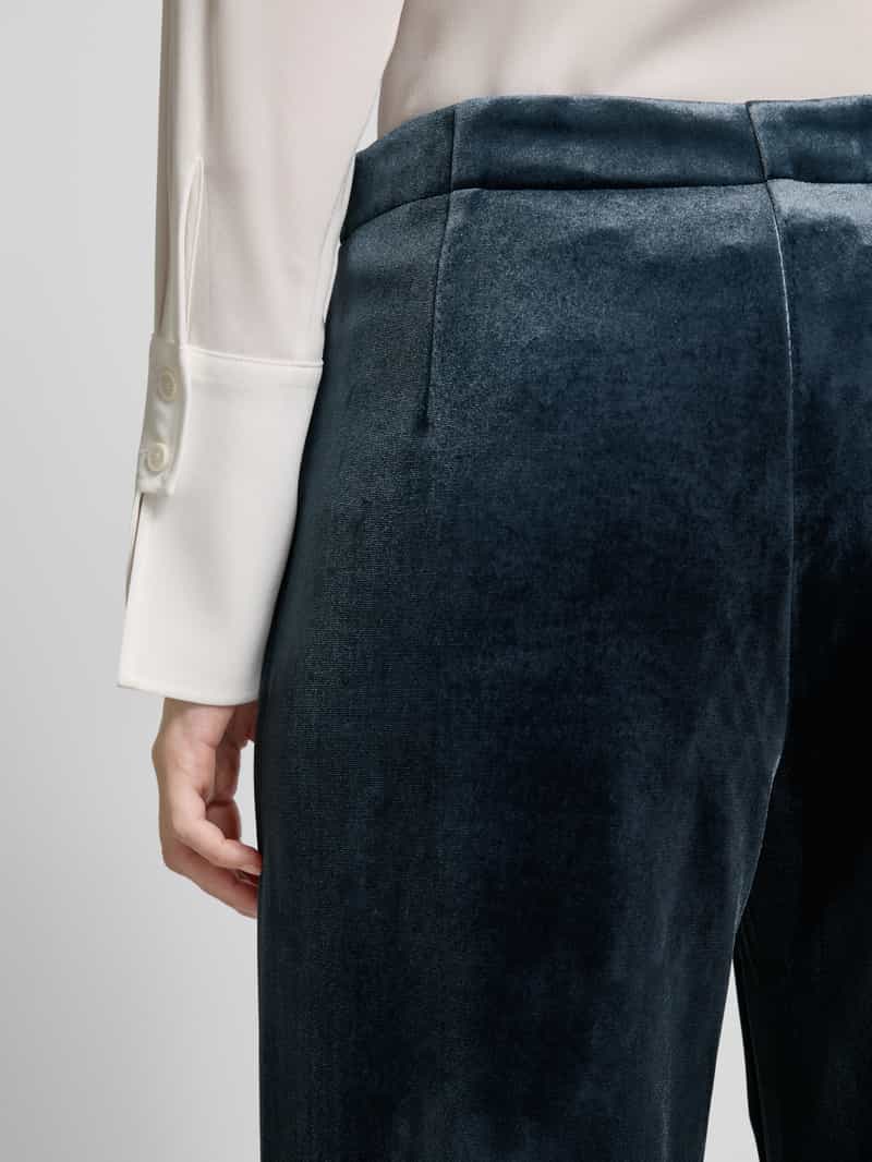 MbyM Wide leg stoffen broek in fluweellook model 'Kelita'