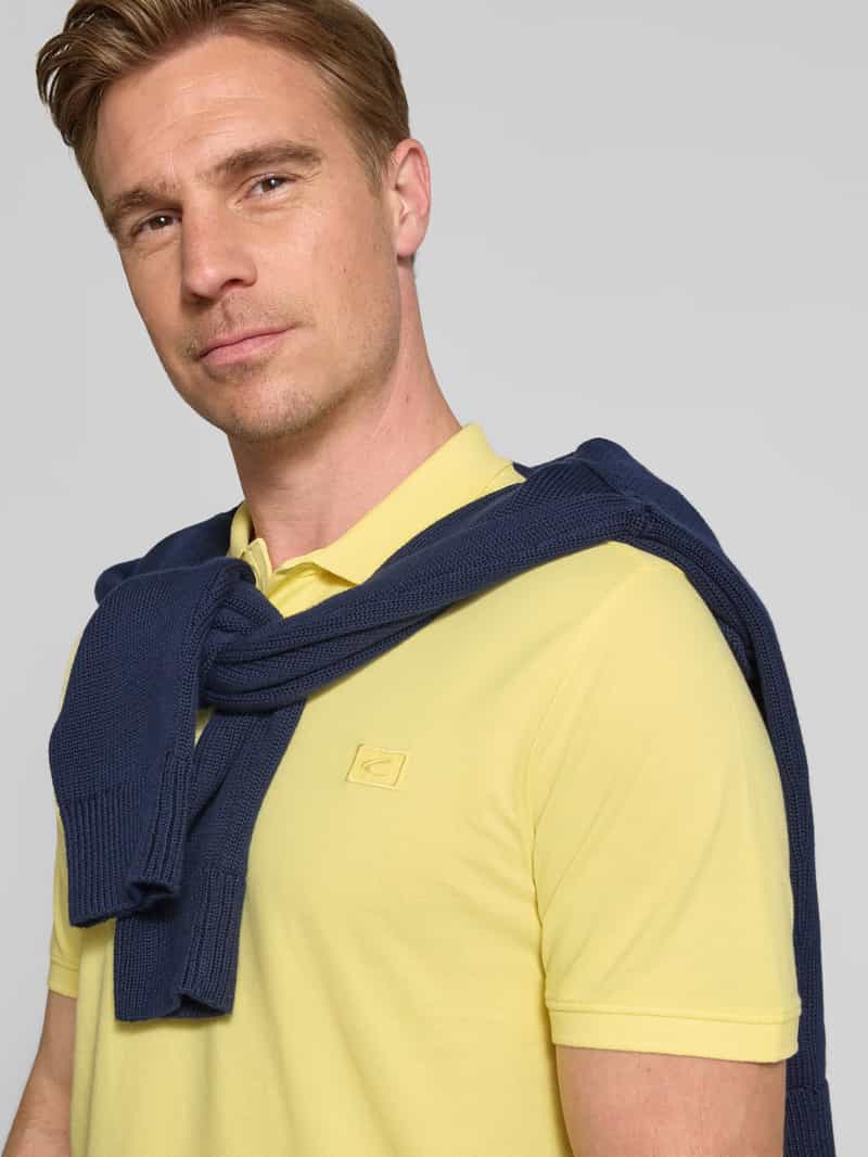 camel active Regular fit poloshirt met logostitching