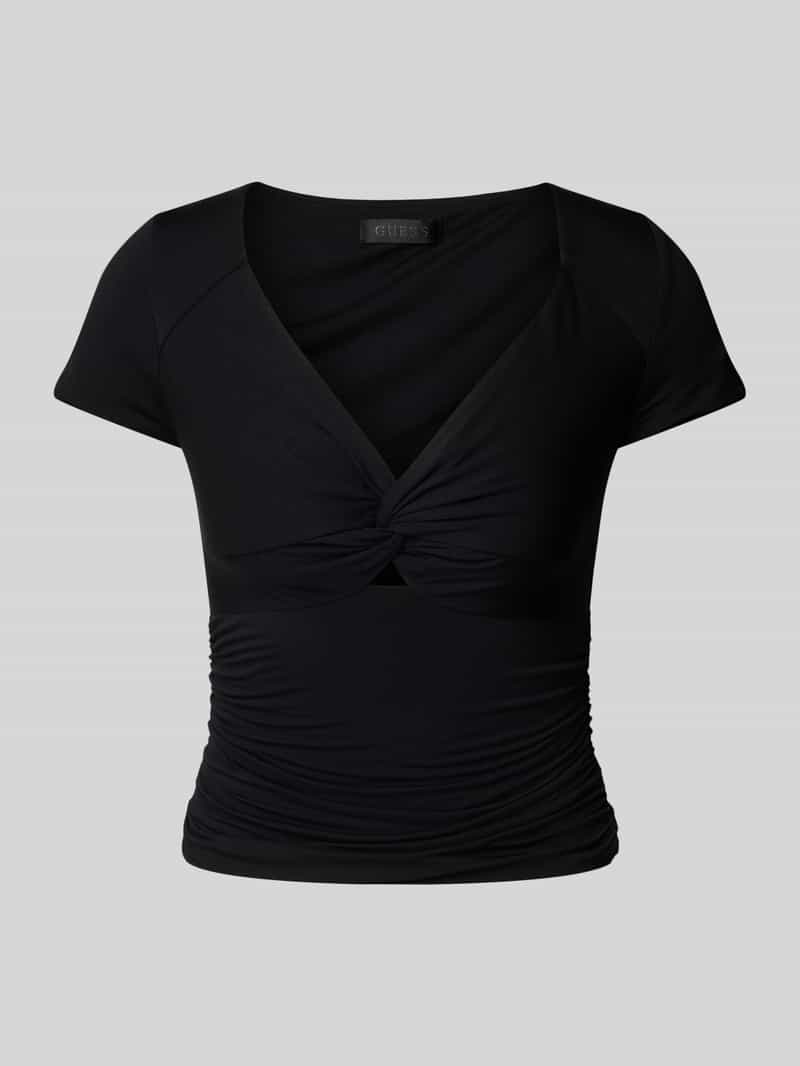 Guess T-shirt met plooien model 'CHARLOTTE'