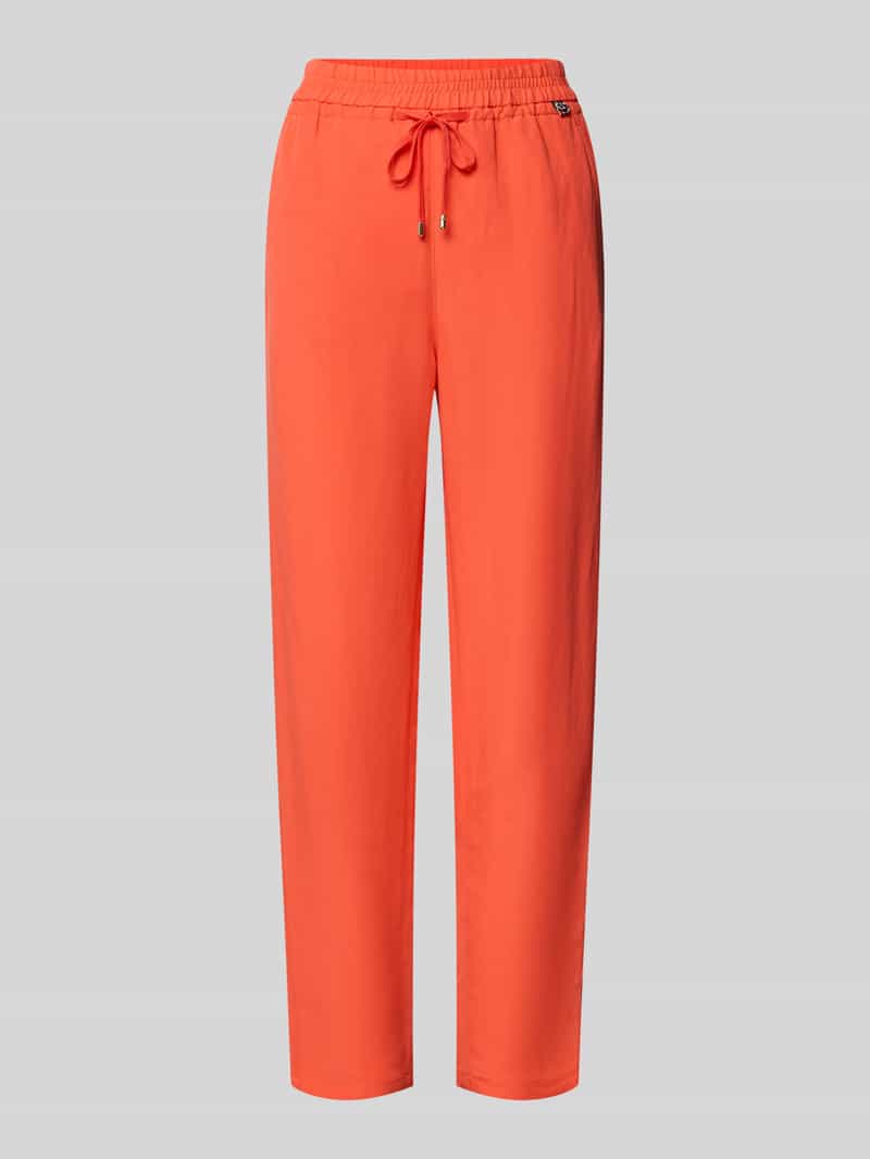 Marc Cain Tapered fit stoffen broek met tunnelkoord