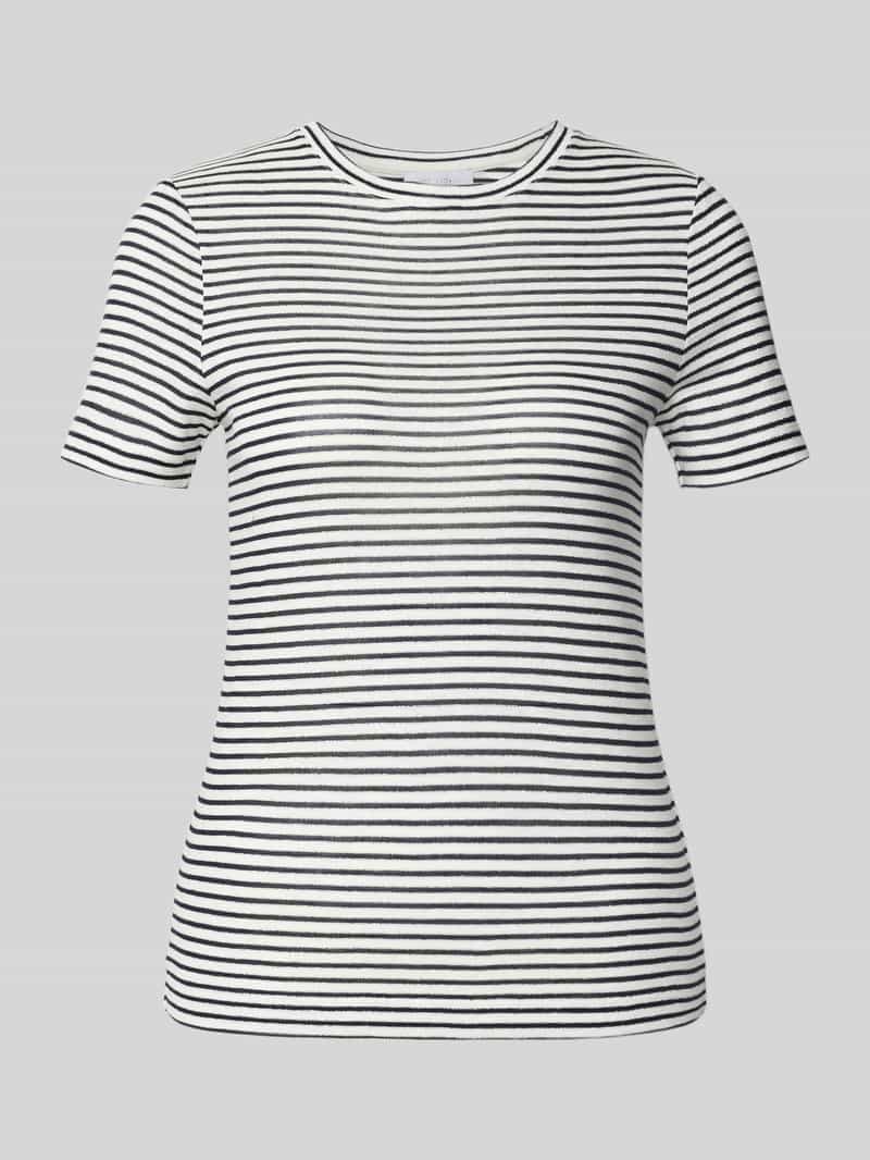Rich & Royal T-shirt met geribde ronde hals