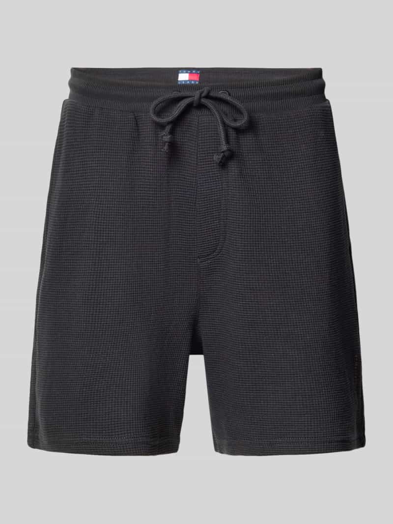 Tommy Jeans Relaxed fit sweatshort met structuurmotief