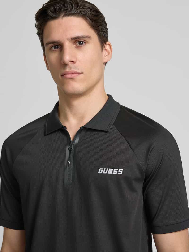 Guess Activewear Regular fit poloshirt met ritssluiting model 'JAISS'