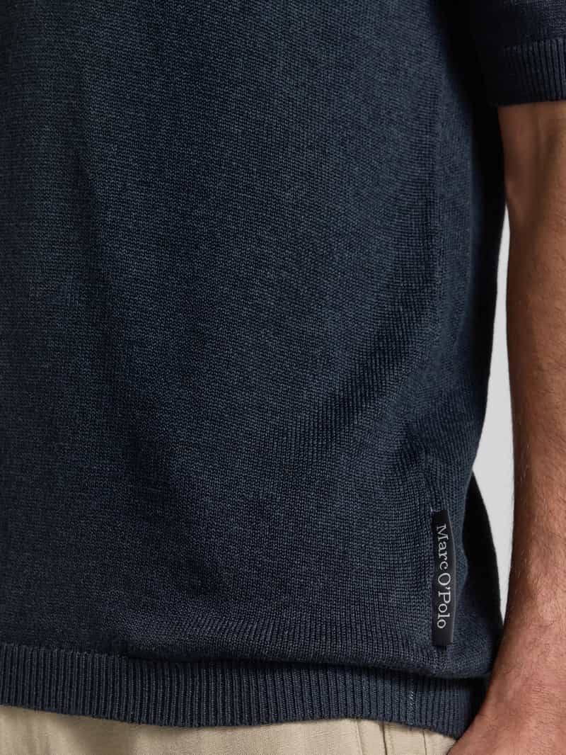 Marc O'Polo Regular fit poloshirt in een mix van linnen en katoen
