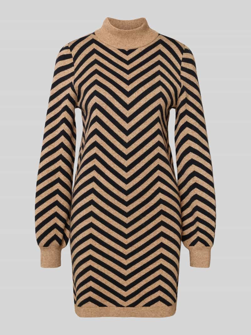 Only Gebreide jurk ONLJULIA LS HIGHNECK PATTERN DRESS KNT