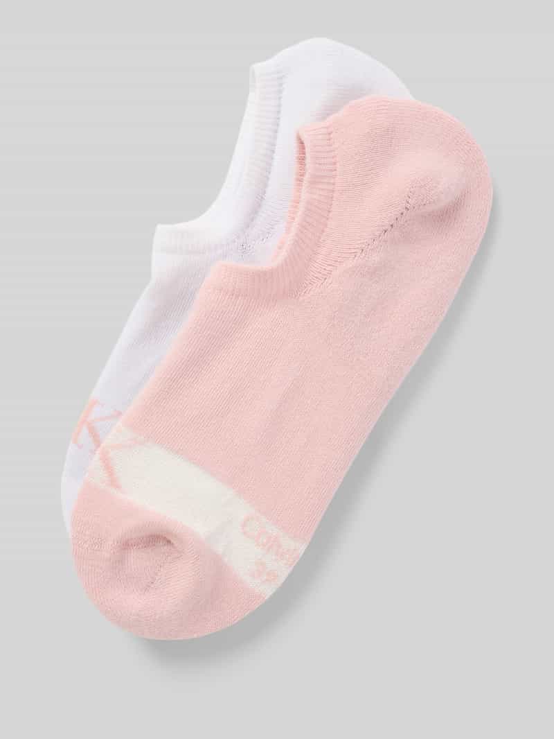 Calvin Klein Jeans Kousenvoetjes met elastische ribboordjes in een set van 2 paar