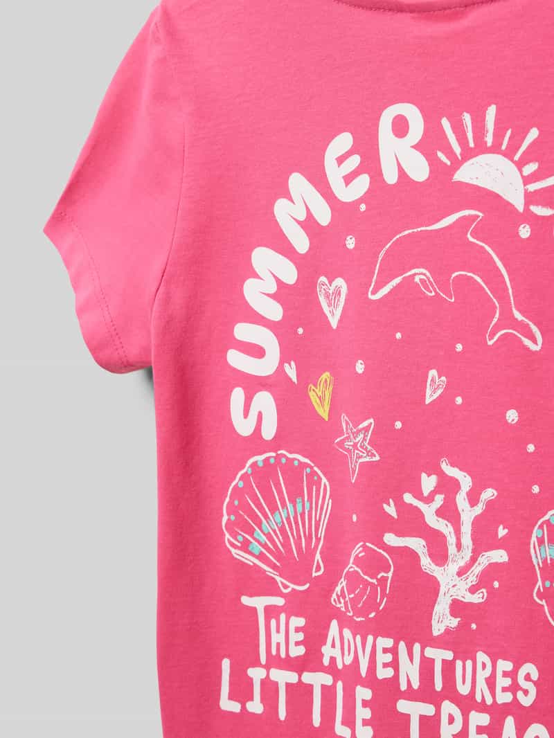 s.Oliver RED LABEL Loose fit T-shirt met print aan de voorkant