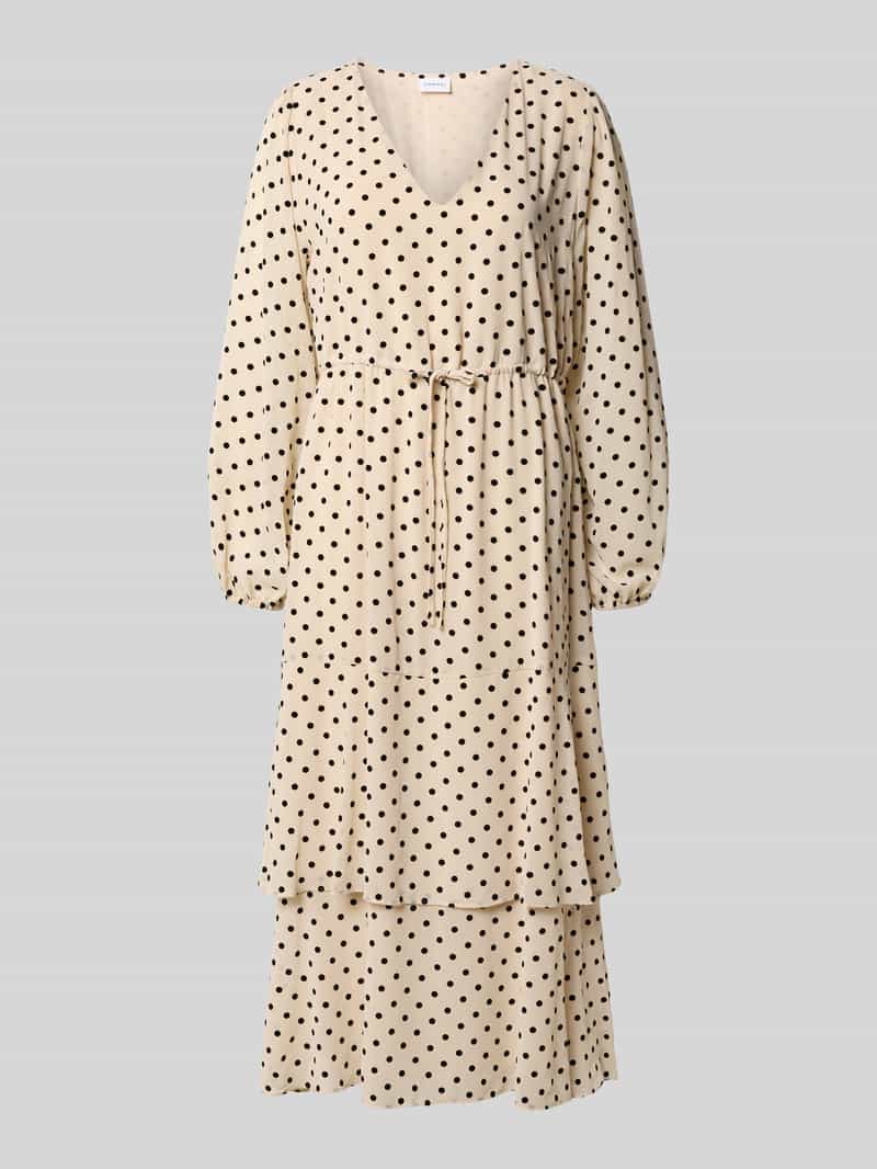 comma Midi-jurk met V-hals