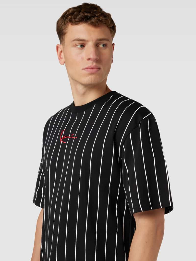 Karl Kani T-shirt met krijtstreep