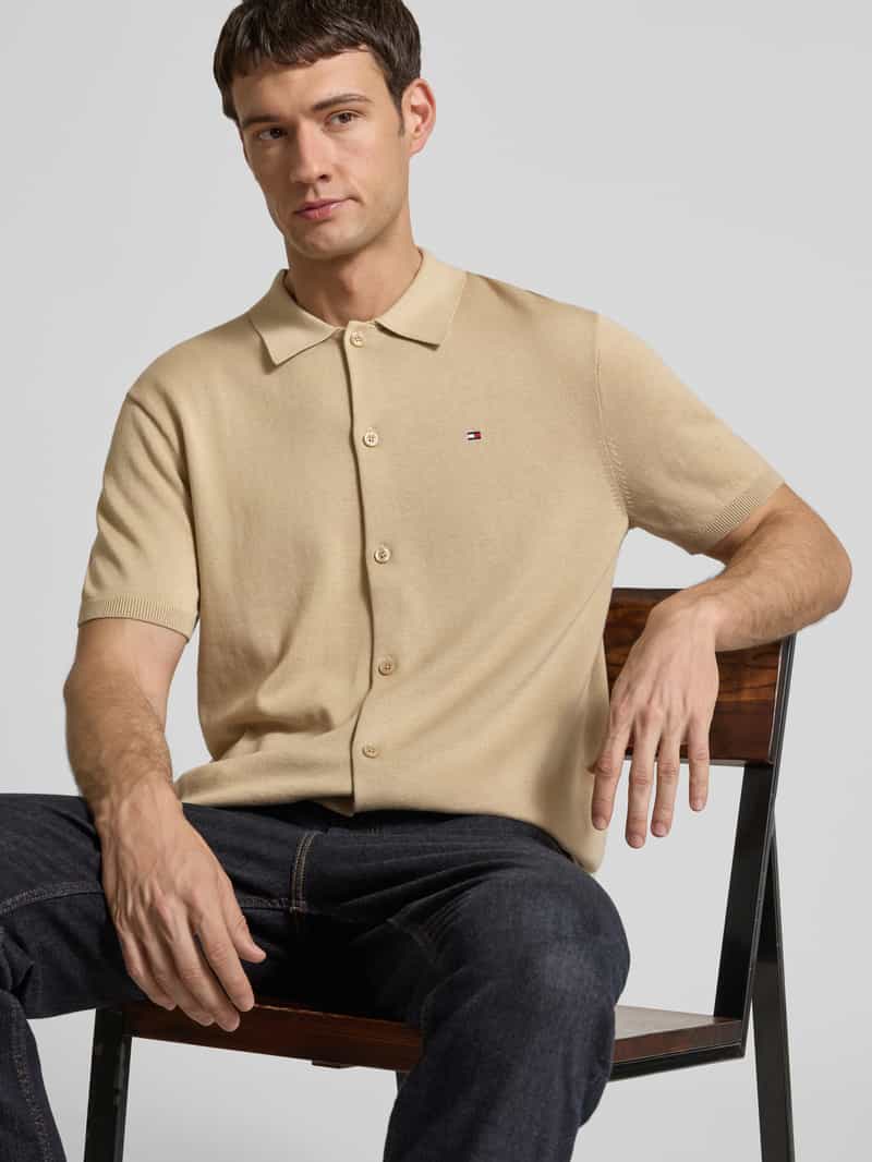 Tommy Hilfiger Regular fit overshirt van puur gebreid katoen