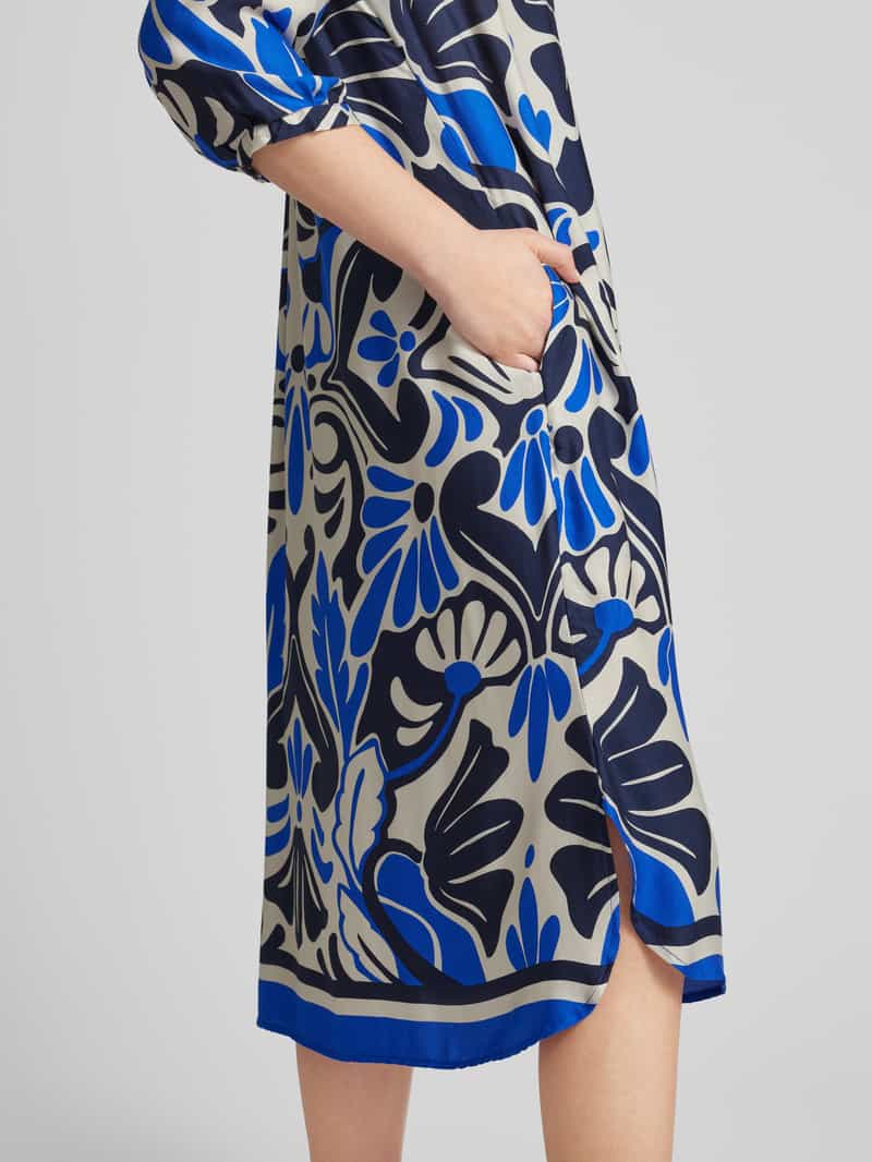 milano italy Midi-jurk met all-over motief