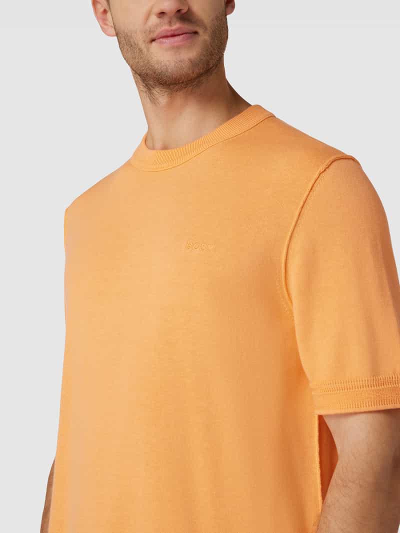 Boss Orange T-shirt met labelstitching model 'Alinus'