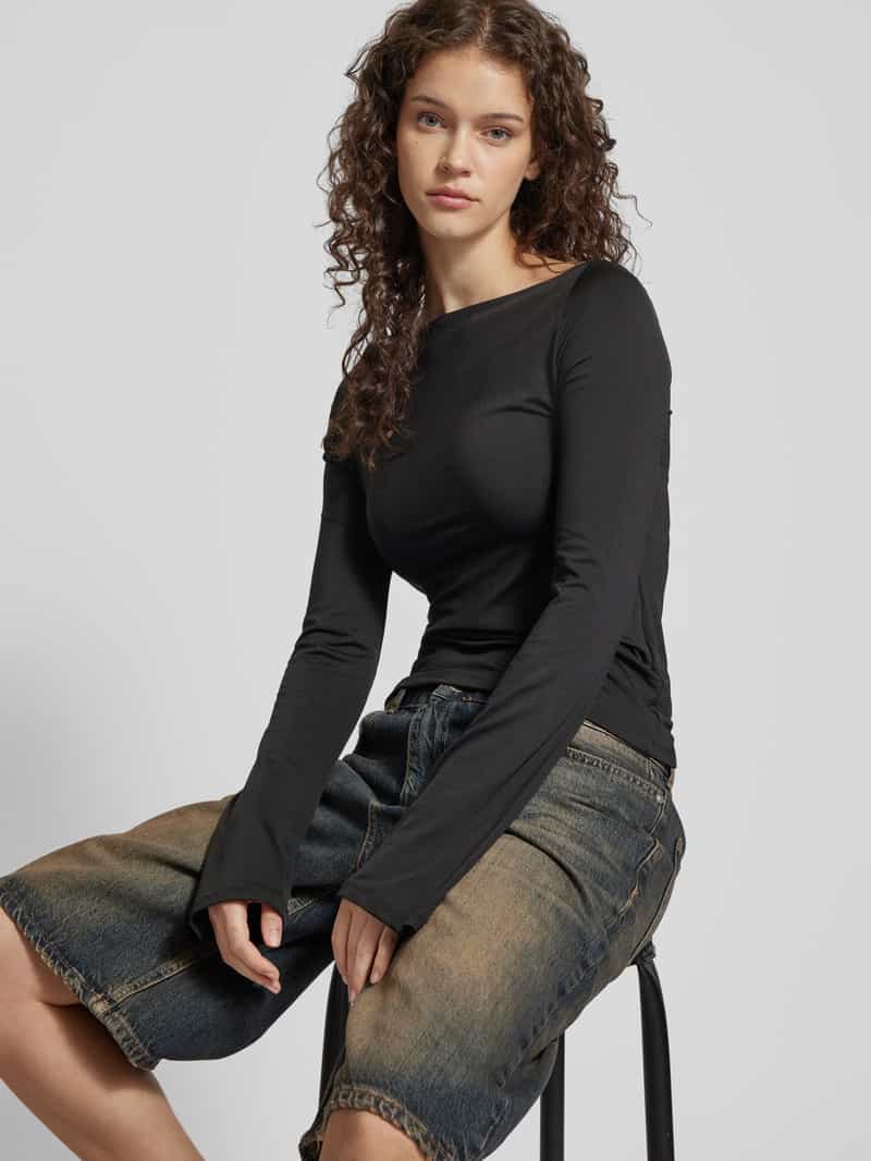 Weekday Shirt met lange mouwen en boothals model 'Annie'