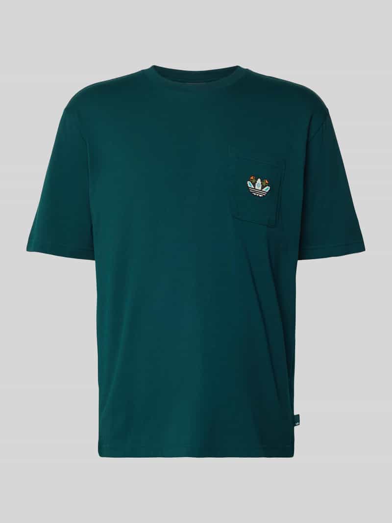 adidas Originals T-shirt met borstzak en labelstitching