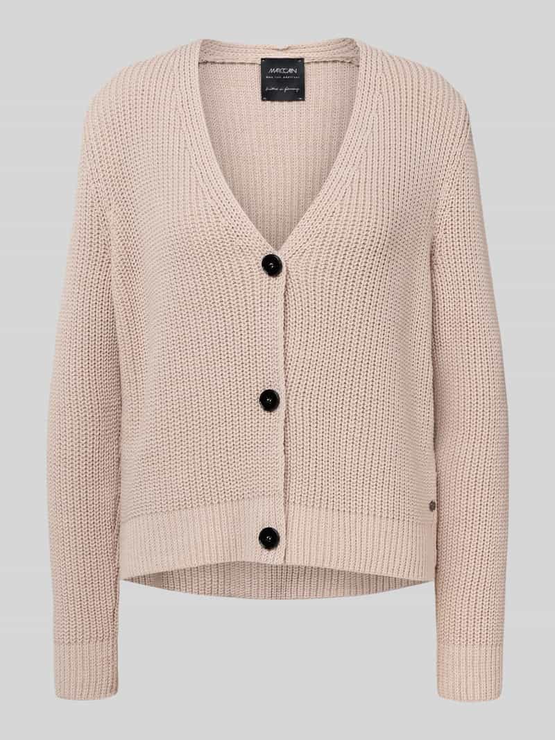 Marc Cain Regular fit gebreid jack met V-hals
