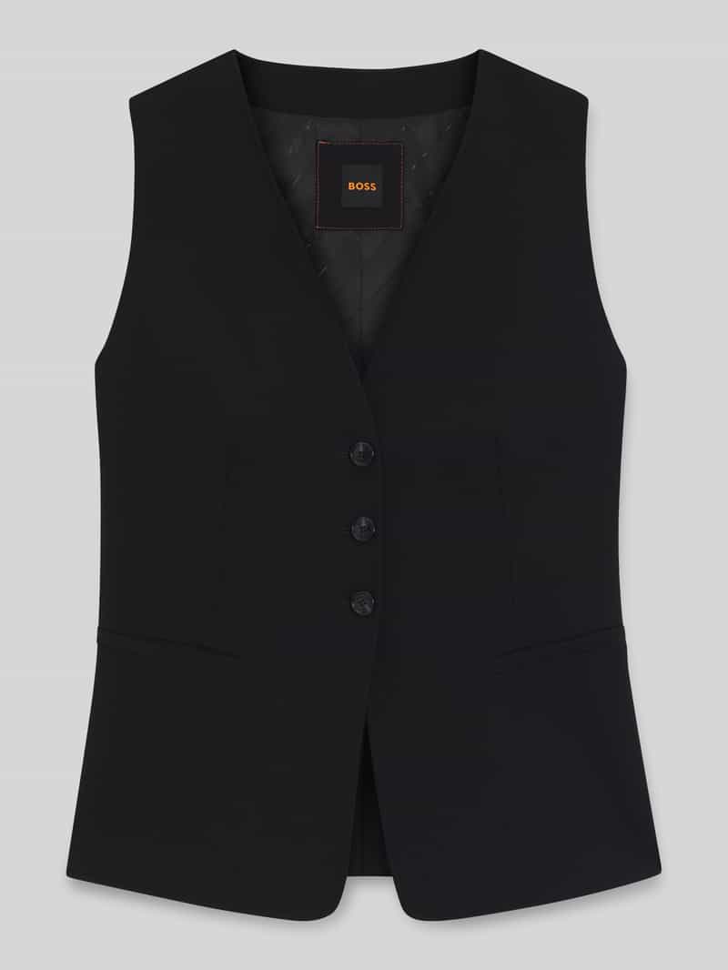 Boss Orange Slim fit gilet met 3-knoopssluiting