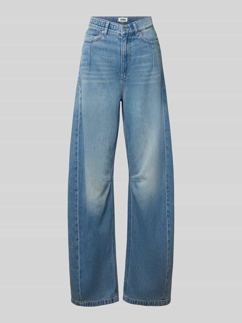 straight fit jeans van pure katoen model 'LIABLE'