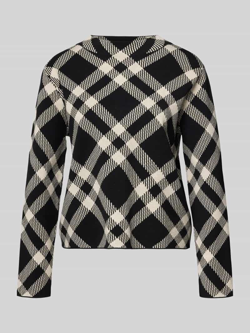 comma Gebreide pullover van viscosemix met ronde hals