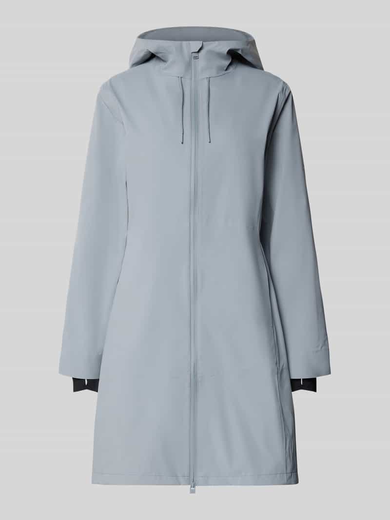 Rains Regular Fit Mantel Daumenschlaufen Modell 'Suva' in Hellblau, Größe S 2043173S