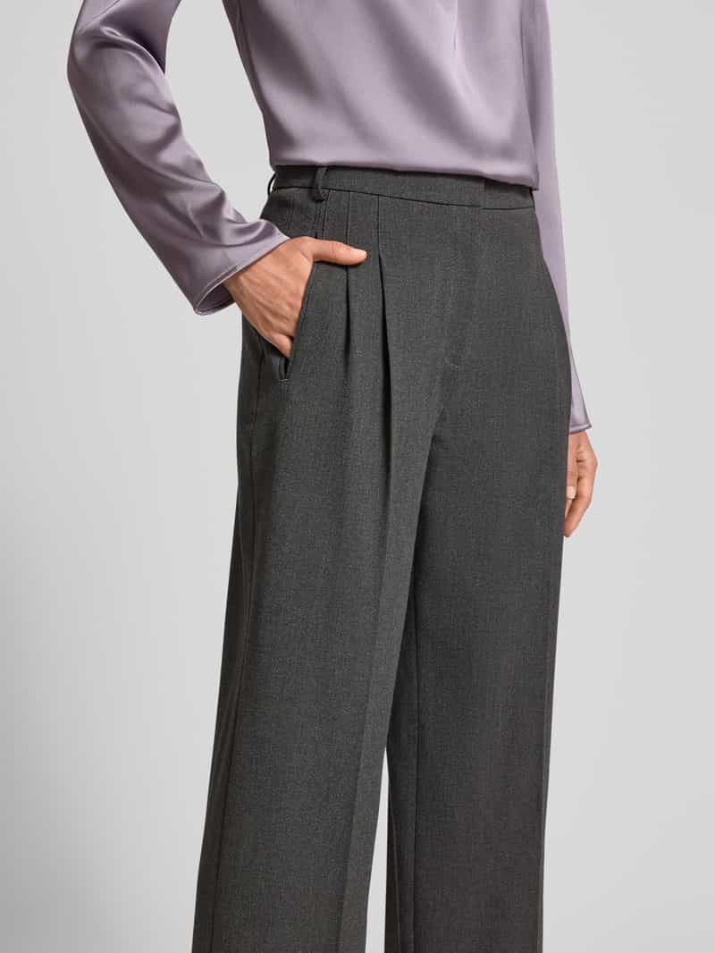 Jake*s Collection Stoffen broek met persplooien en achterzakken