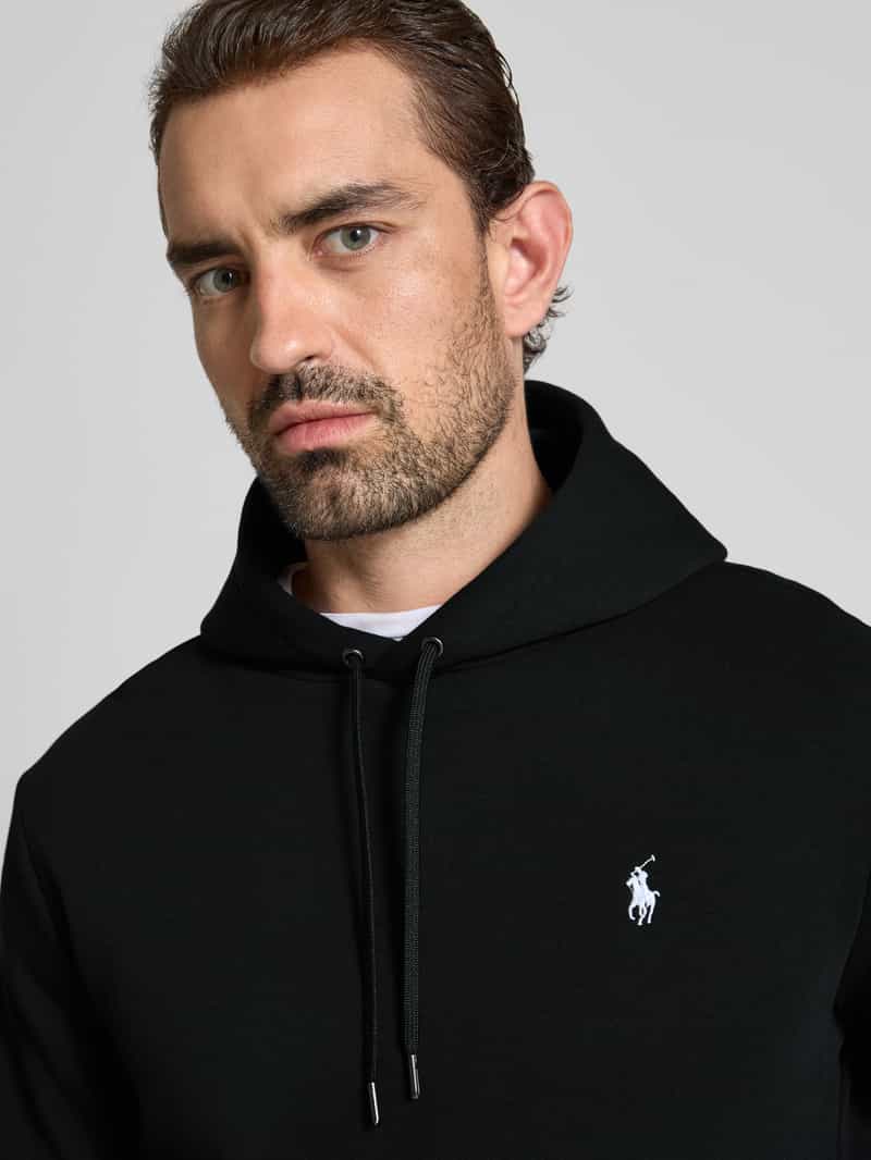 Polo Ralph Lauren Hoodie met labelstitching en kangoeroezak