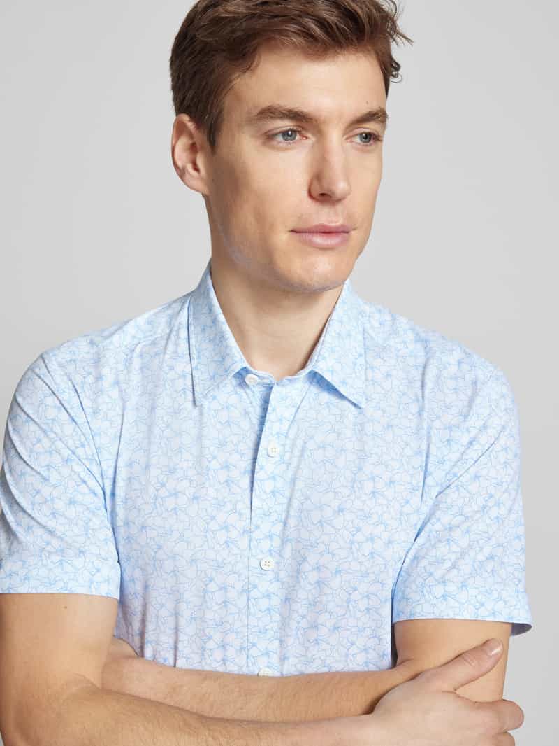 Boss Slim fit vrijetijdsoverhemd met 1 2-mouwen model 'ROAN'