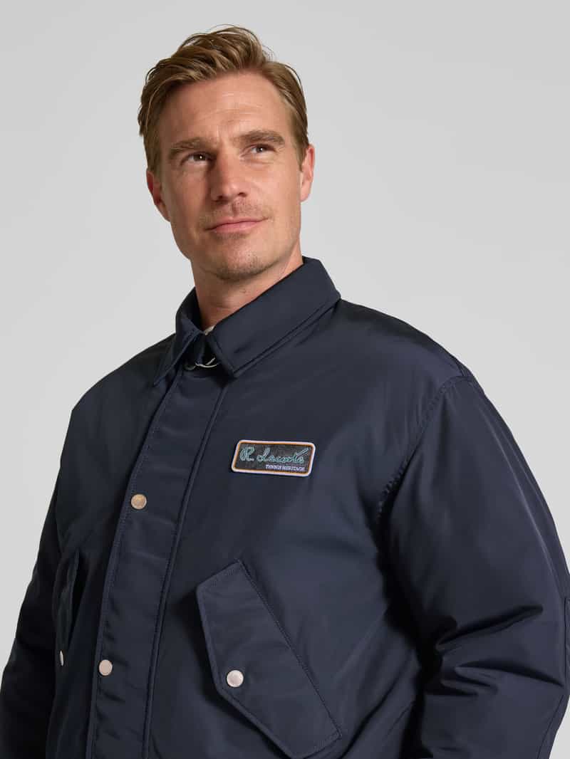 Lacoste Regular fit bomberjack met platte kraag