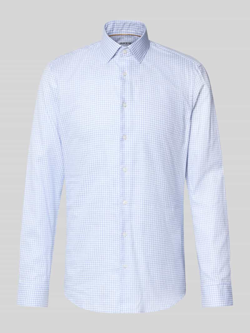 Jake*s Super slim fit zakelijk overhemd van puur katoen