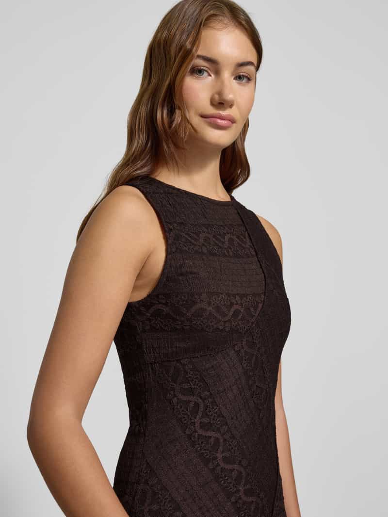 Gina Tricot Maxi-jurk van kant met ronde hals