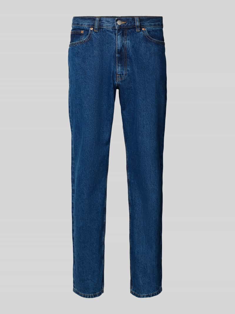 REVIEW Baggy fit jeans met labeldetails