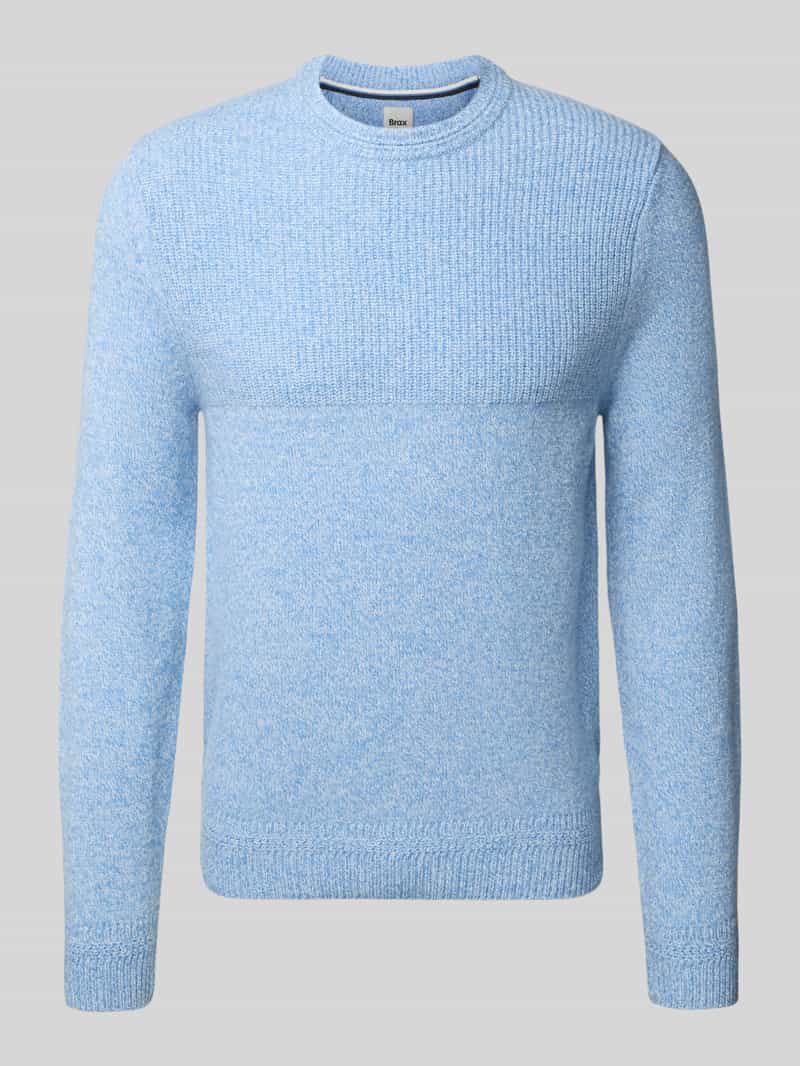 BRAX Gebreide pullover met ribboorden model 'Rick'