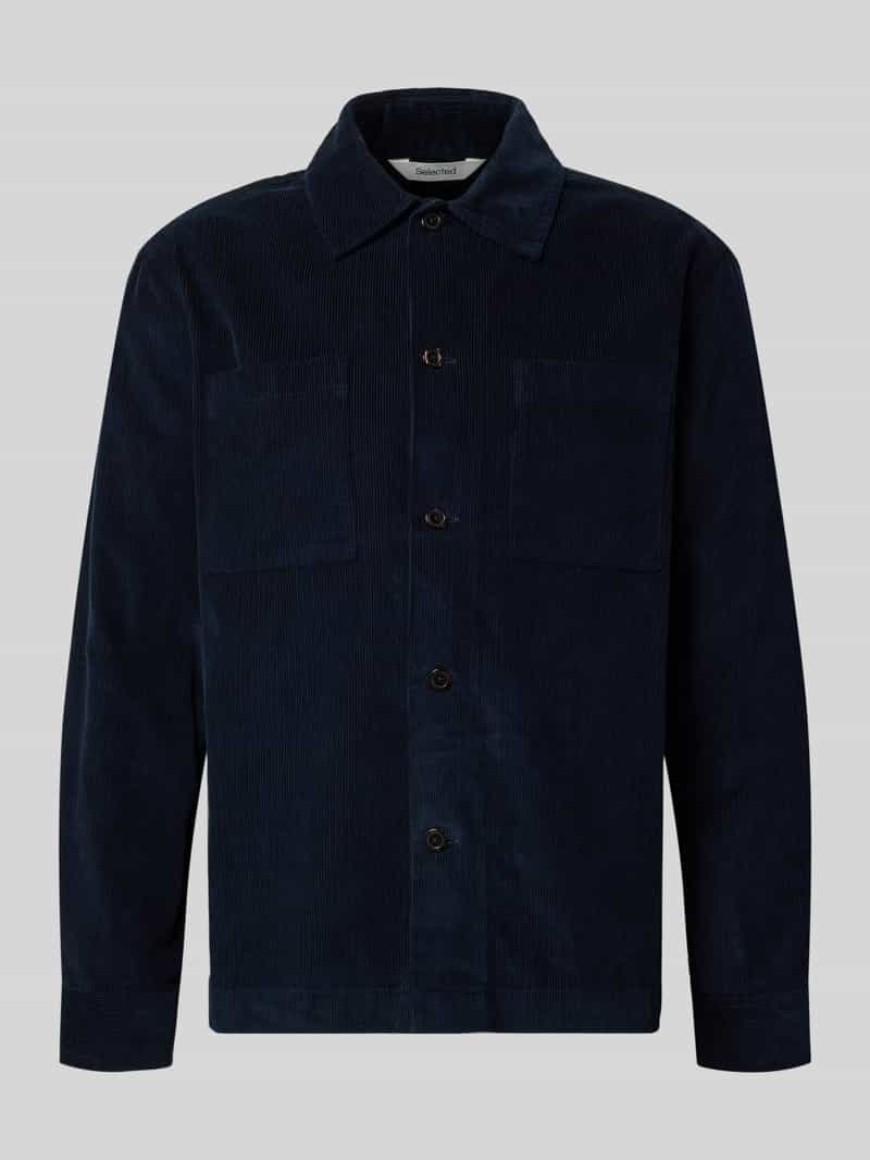 Selected Homme Regular fit overhemdjack van puur katoen model 'REGTATE'