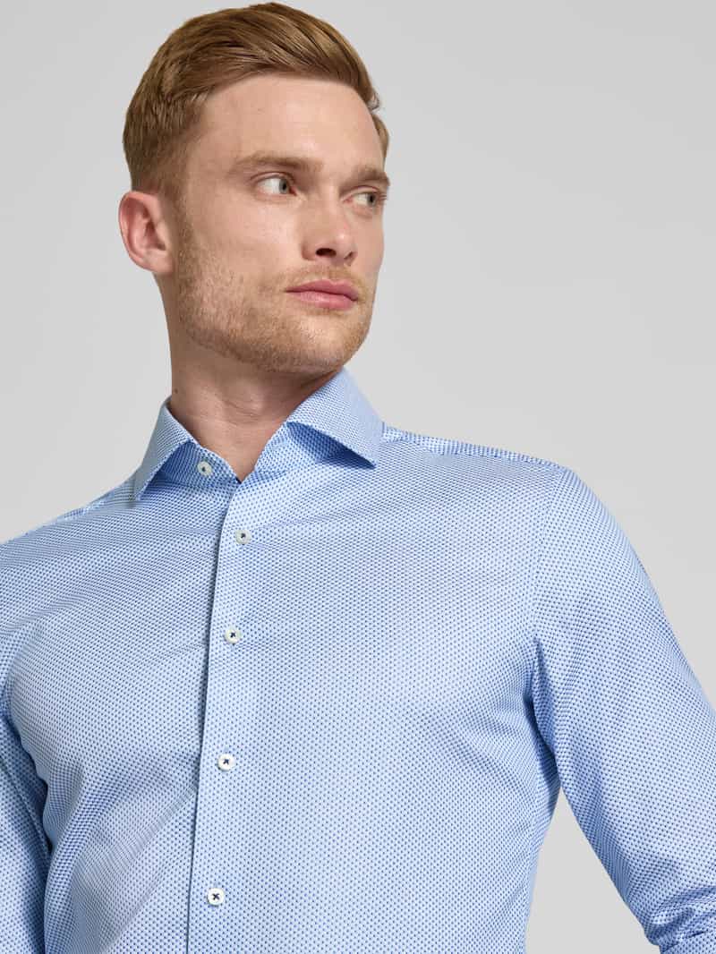 Eterna Slim fit zakelijk overhemd met haaikraag