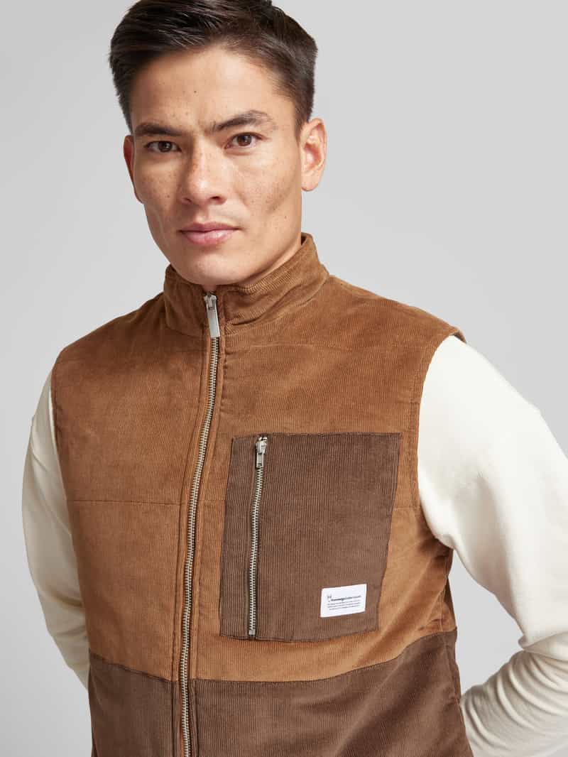 Knowledge Cotton Apparel Gilet met opstaande kraag