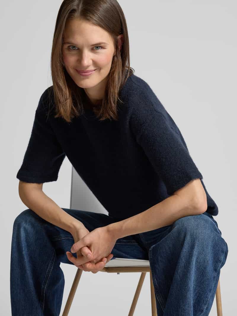 Selected Femme Wollen shirt met ronde hals model 'MALINE-LILIANA'