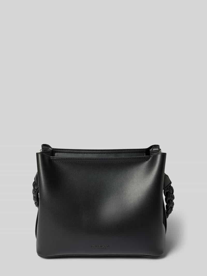 Seidenfelt Handtas in leerlook model 'MELBU'