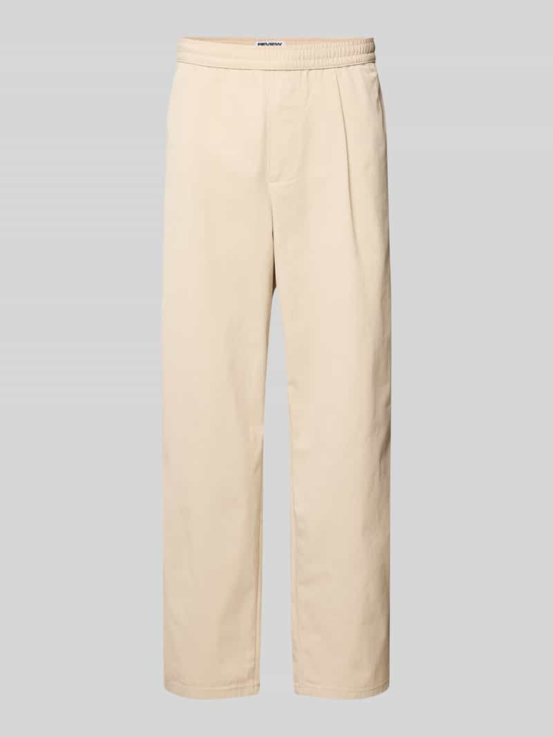 REVIEW Stoffen broek met achterzakken