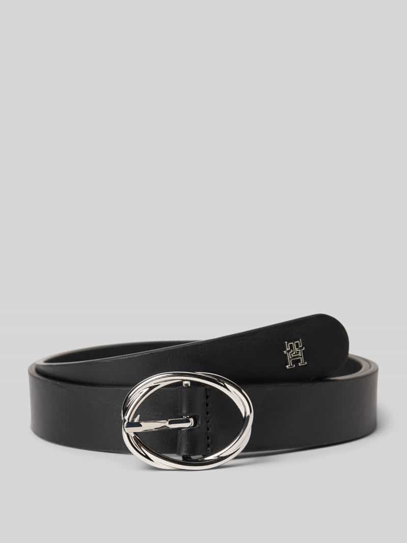 Tommy Hilfiger Leren riem met ovale gesp