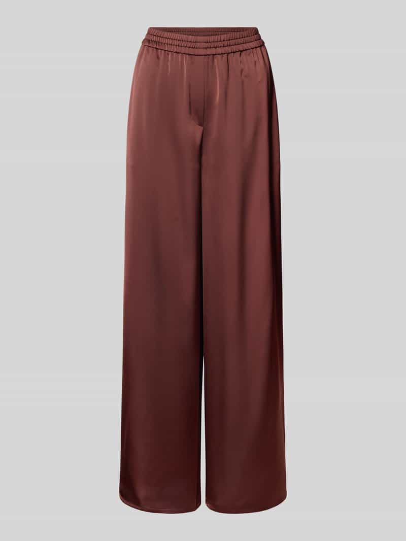 HUGO Relaxed fit wijde broek van satijn