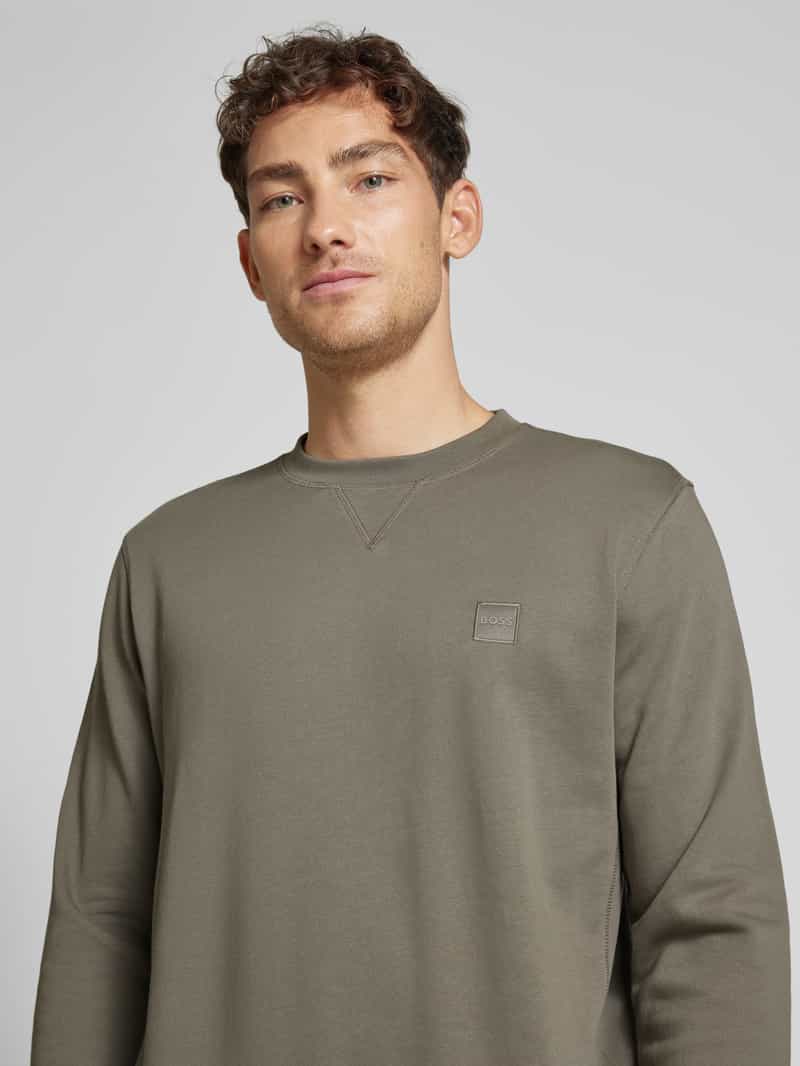 Boss Orange Sweatshirt met labelpatch model 'Westart'