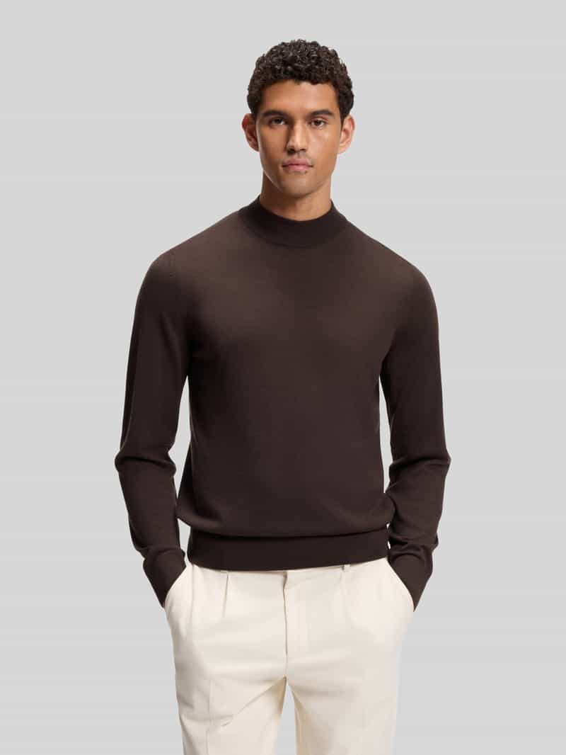 Boss Regular fit pullover van zuivere scheerwol model 'Bjarno'