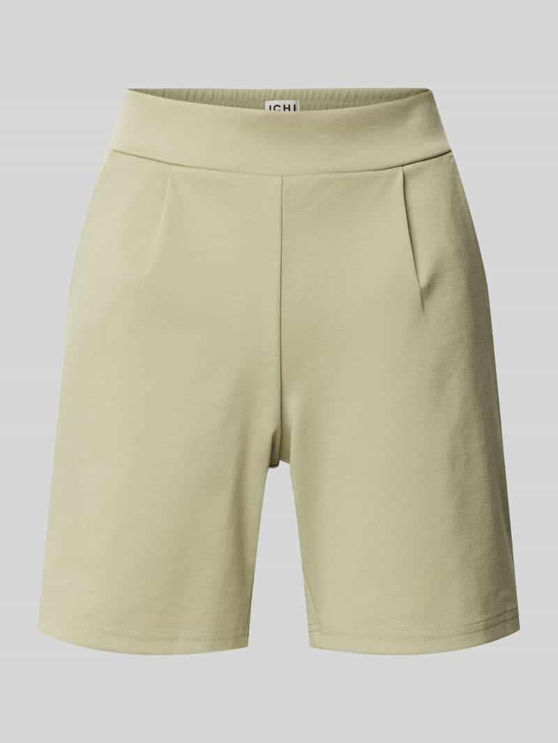 Ichi Regular fit korte broek met bandplooien model 'Kate'