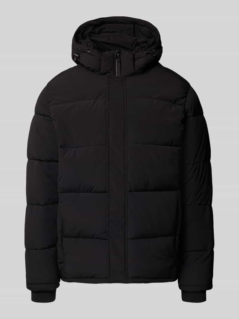 Pepe Jeans Regular fit gewatteerd jack met afneembare capuchon model 'JOBIAS'