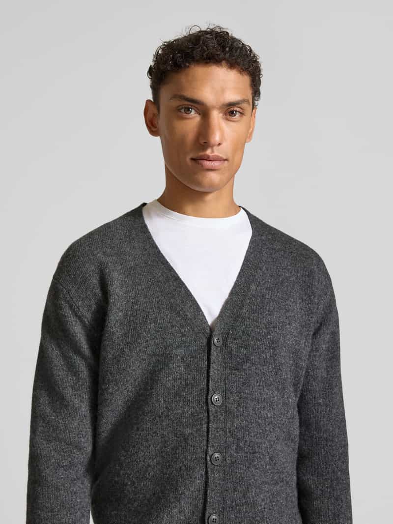 casual friday Gebreid jack met V-hals model 'KARL'
