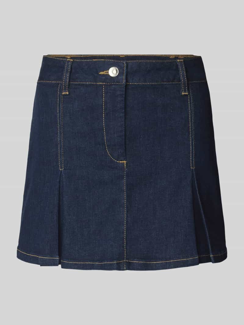 Liu Jo White Jeansrok met platte plooien