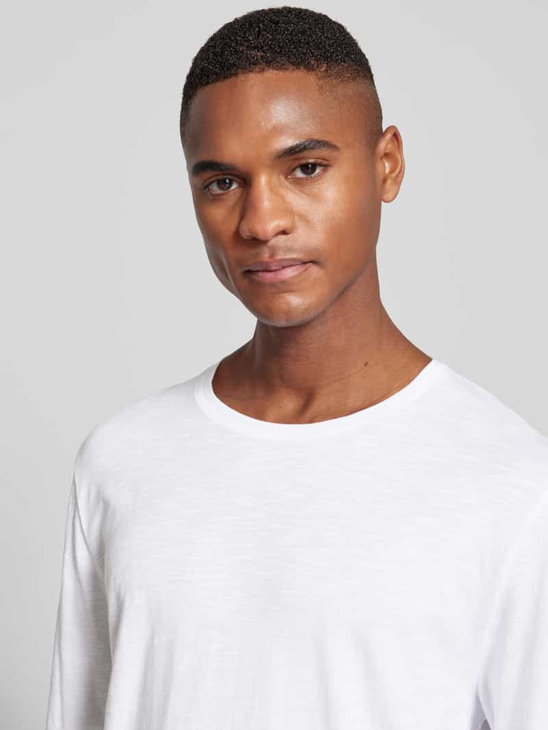 Strellson Shirt met lange mouwen en geribde ronde hals model 'Colin'